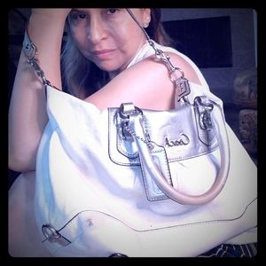 Pre-owned White Coach Purse